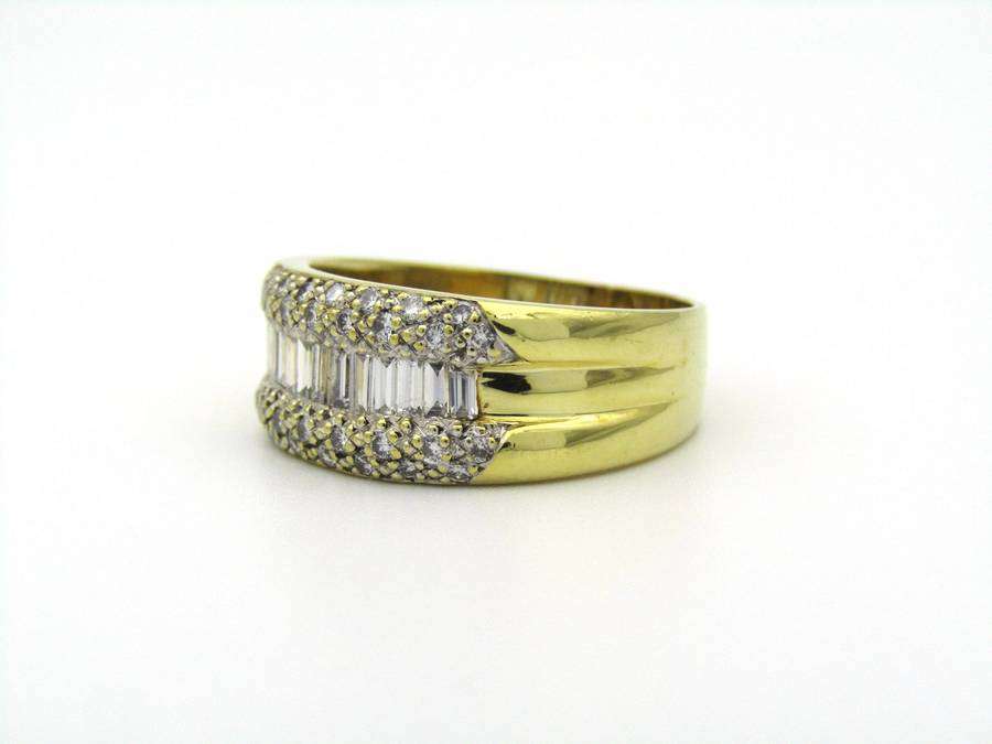 18K gold diamond ring.