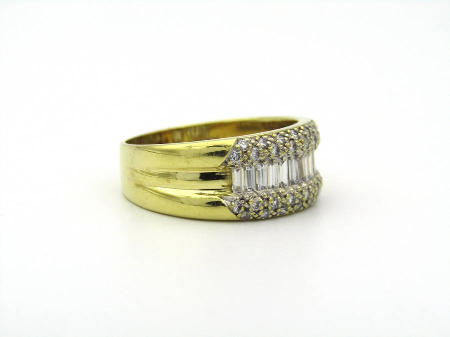 18K gold diamond ring.
