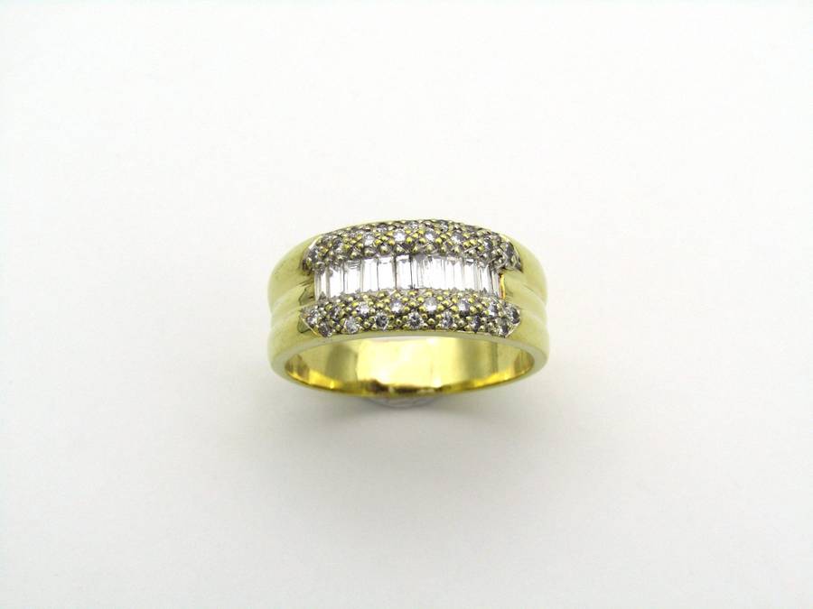 18K gold diamond ring.