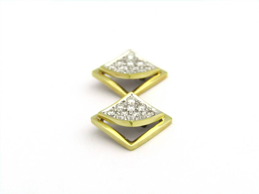18K gold diamond earrings.