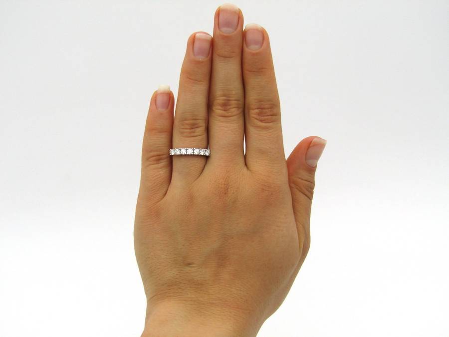 Platinum and 18K gold diamond Protea half eternity ring by Browns.