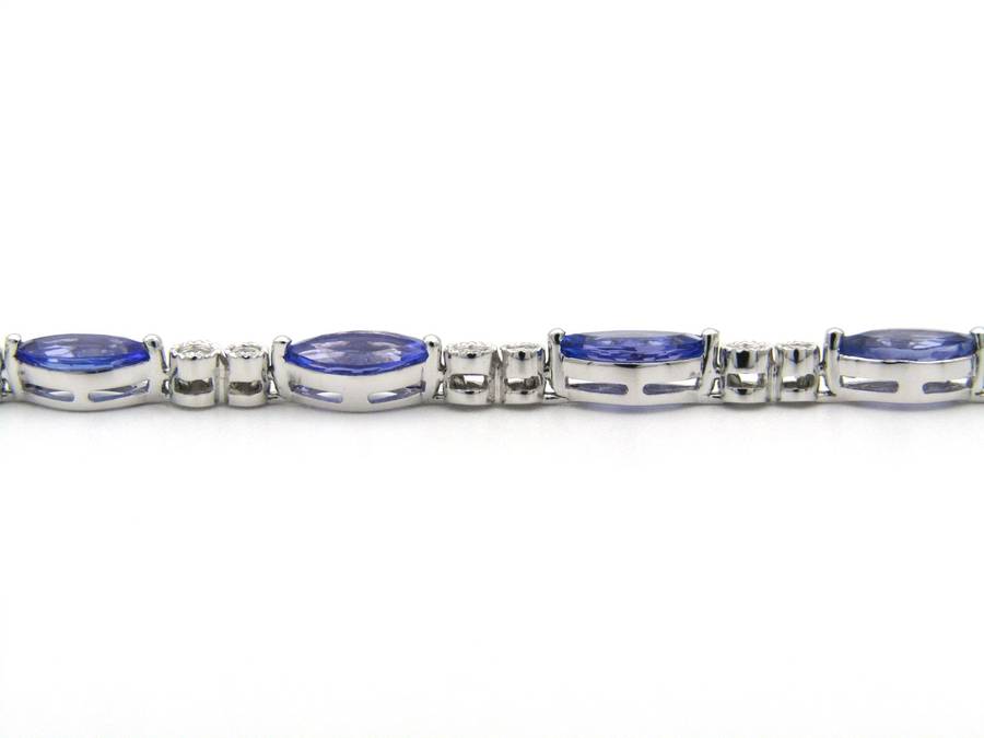 18K gold tanzanite and diamond bracelet by Browns.