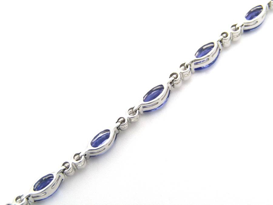 18K gold tanzanite and diamond bracelet by Browns.