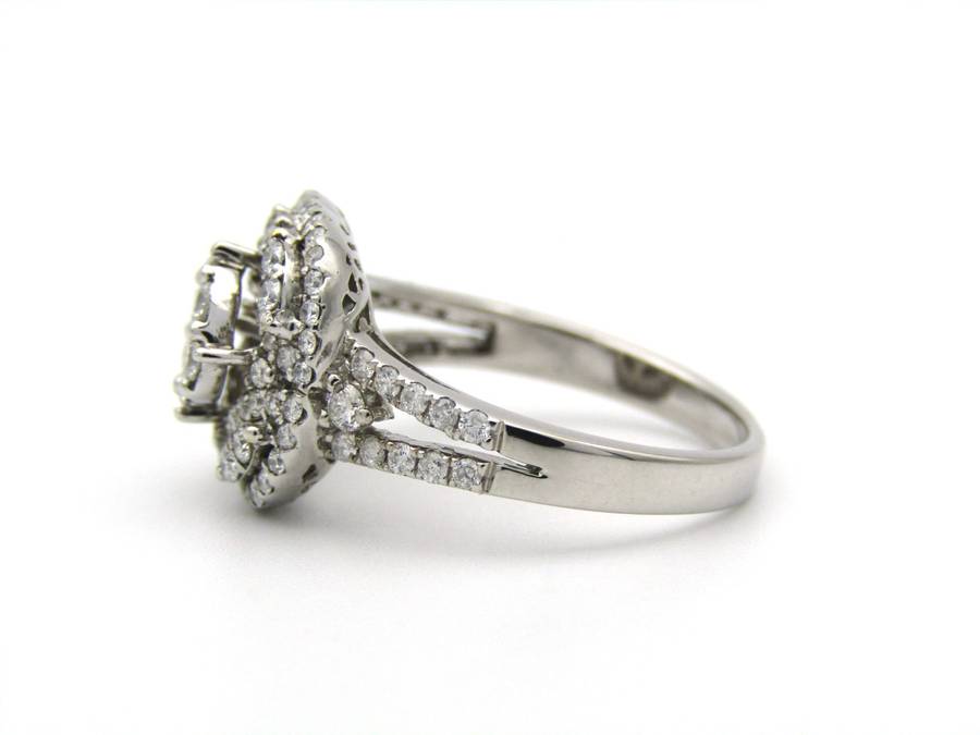 18K gold diamond ring.