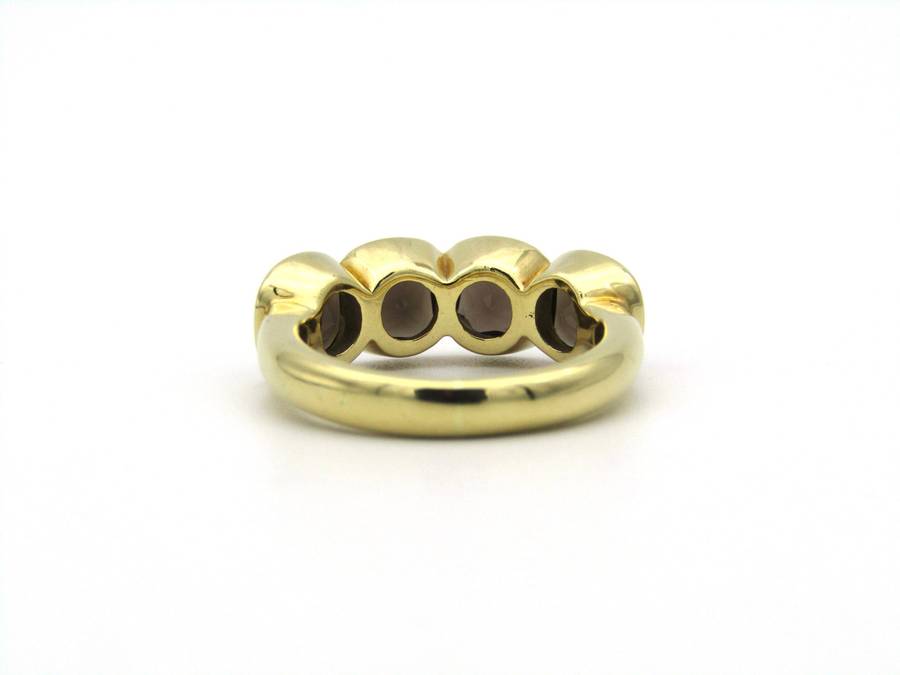 18K gold smoky quartz ring.