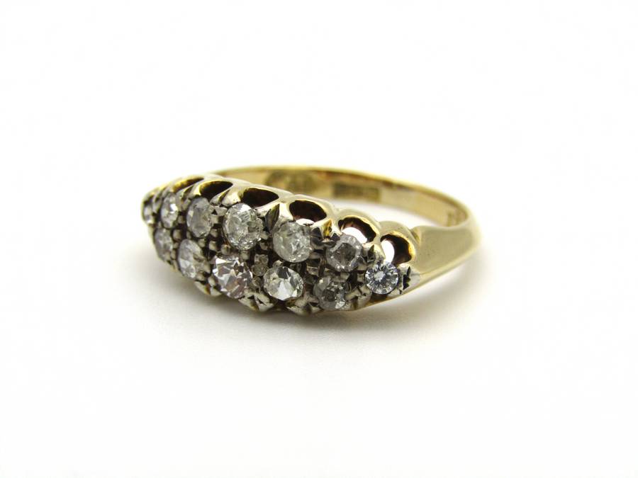 18K gold Victorian diamond ring.
