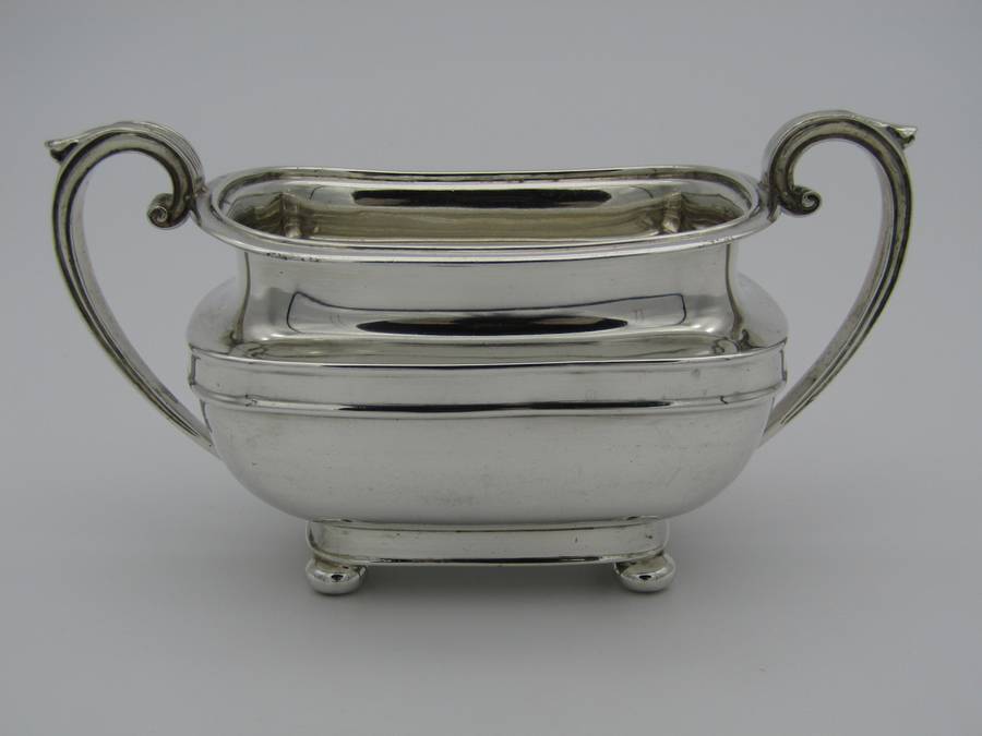 Art Deco three piece tea set by Harrison Bros and George Howson, Sheffield, 1935.