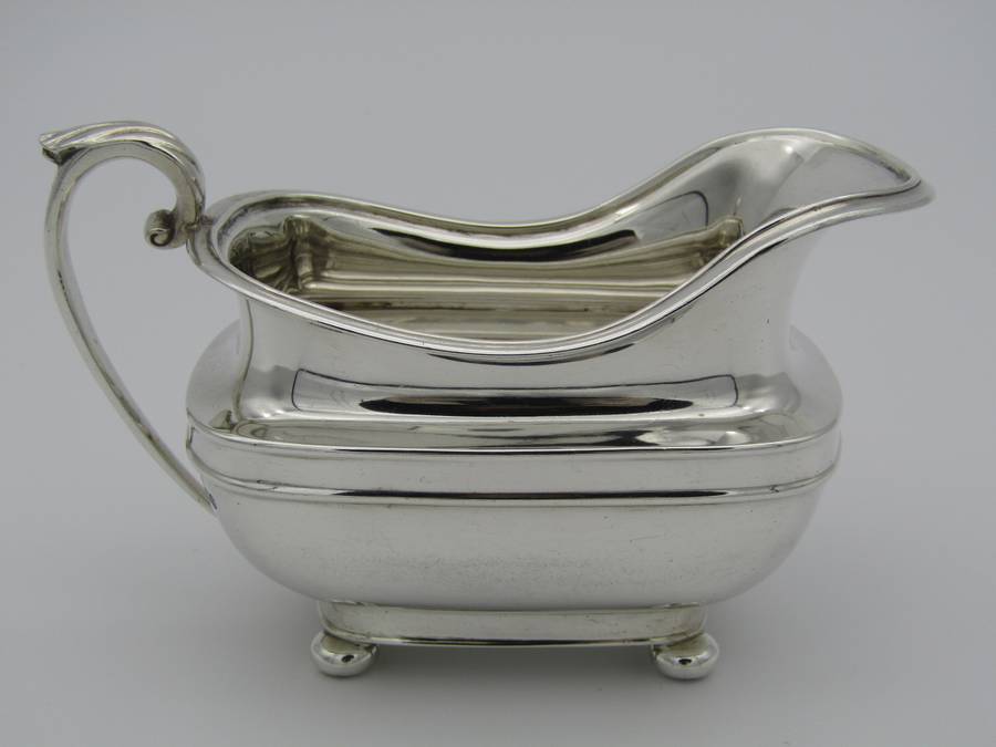 Art Deco three piece tea set by Harrison Bros and George Howson, Sheffield, 1935.