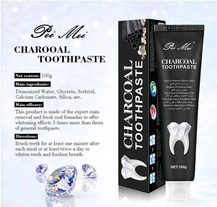 2-for-1 Teeth Whitening Charcoal Toothpaste