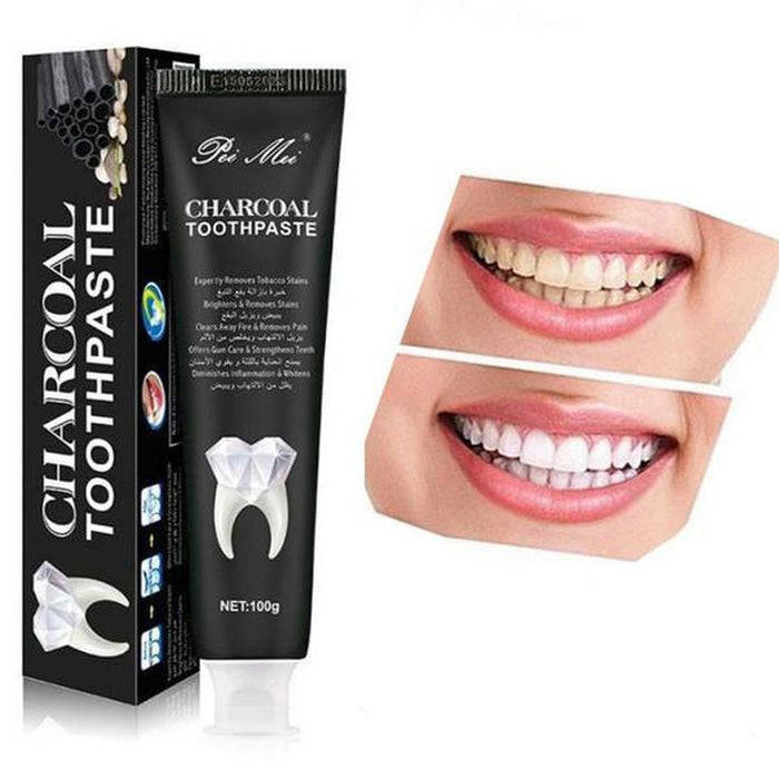 2-for-1 Teeth Whitening Charcoal Toothpaste