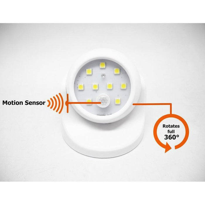360 Rotating Motion Activated COB LED Light