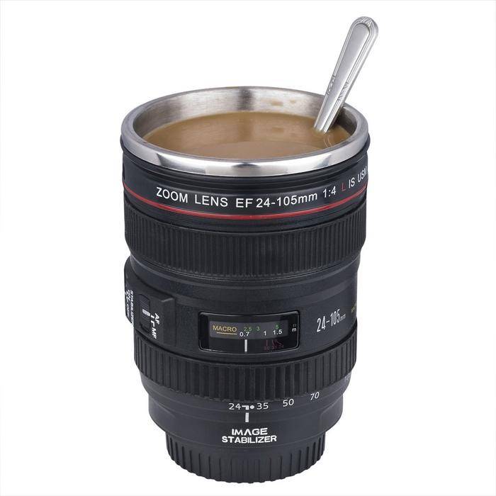 Camera Lens-Shaped Coffee Mug