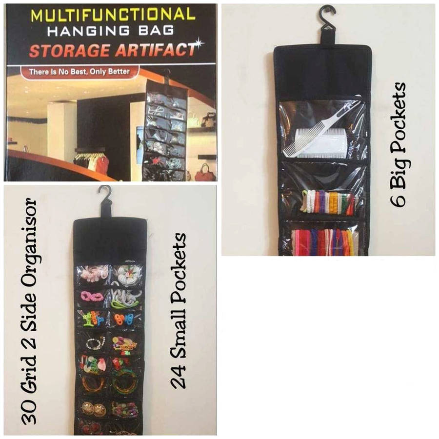 2-for-1 30 Pocket Hanging Organizer