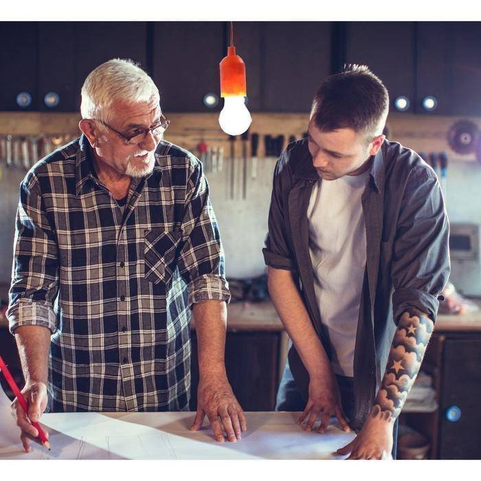 2x LED Pull Cord Bulb Light