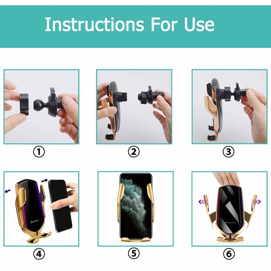 R1 Smart Sensor Car Wireless Charger