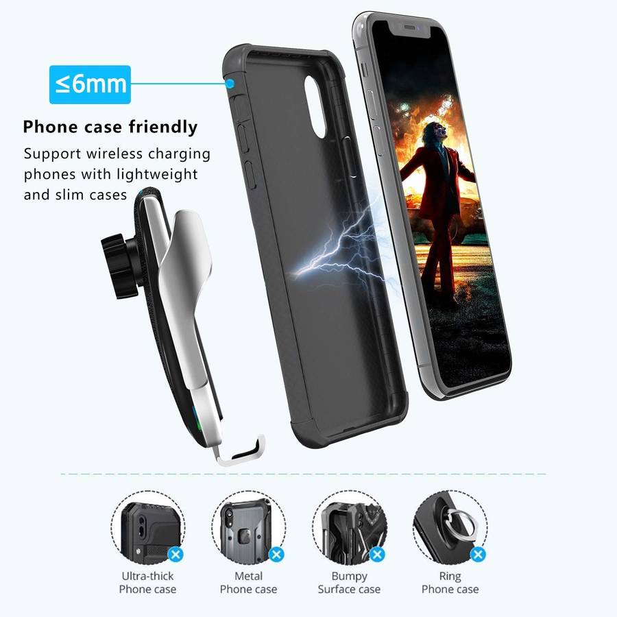 R1 Smart Sensor Car Wireless Charger