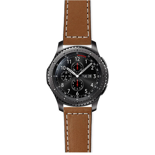 Strap Studio Leather Negano Strap for Samsung Gear S3 / S2 - Light Brown