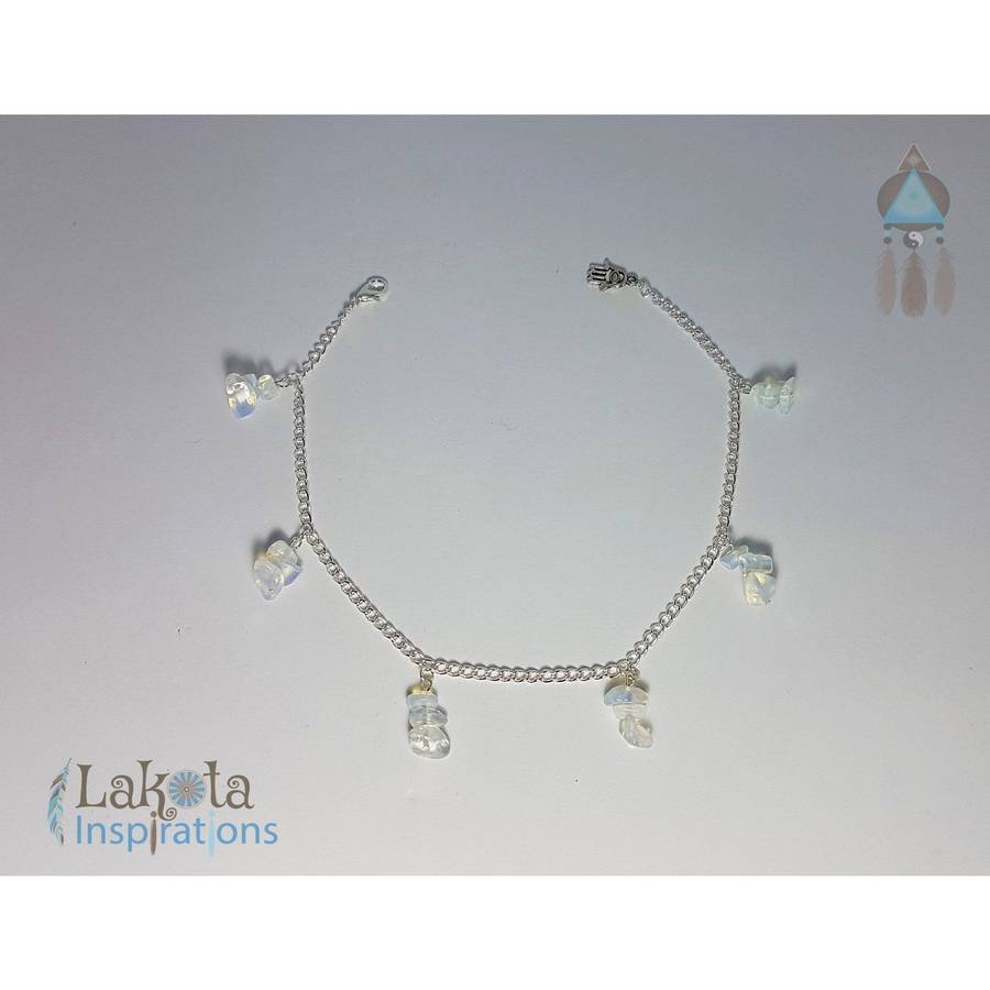 Gemstone Chain Anklet - Opalite