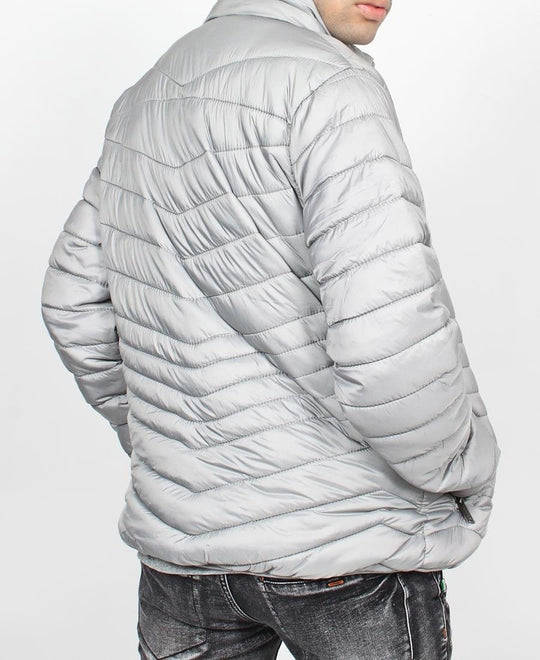 SOVIET MEN`S PUFFER JACKET - GREY