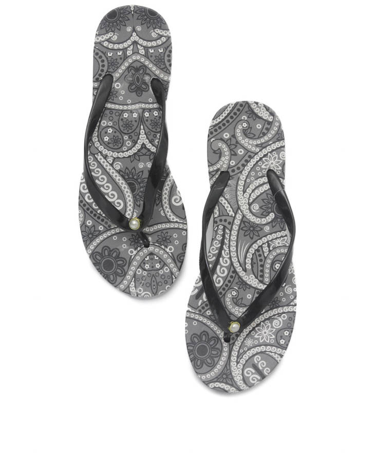 Ladies' Flip Flops - Black - Black / UK 7