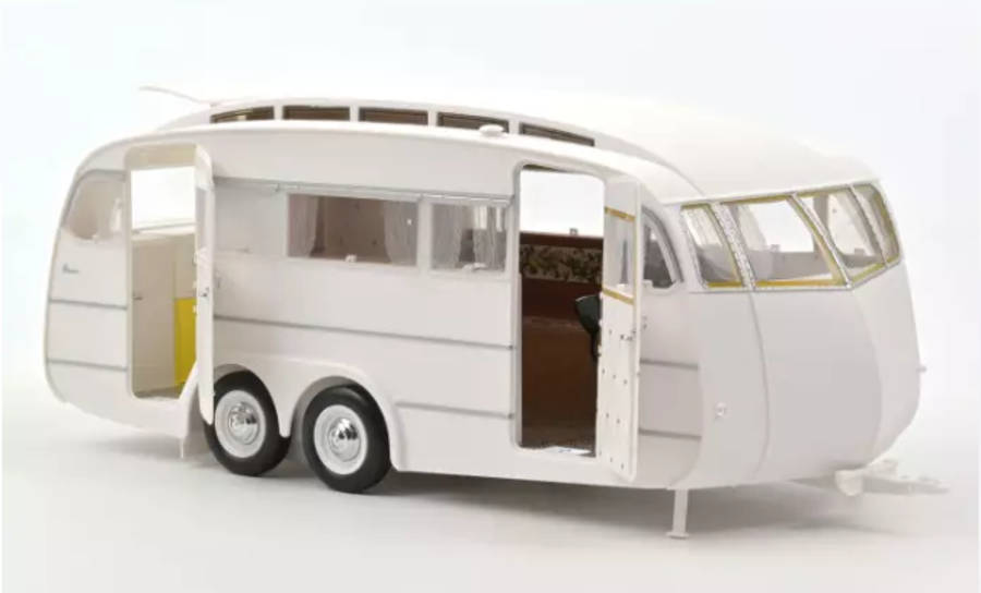 Peugeot 404 1965 Brown metallic with Caravan Hénon 1:18 Norev