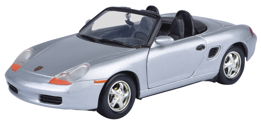 PORSCHE BOXSTER SILVER 1/24, DIECAST CAR, COLLECTABLE CAR.