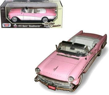 BUICK ROADMASTER PINK 1957 1/18, DIECAST CAR, COLLECTABLE CAR.