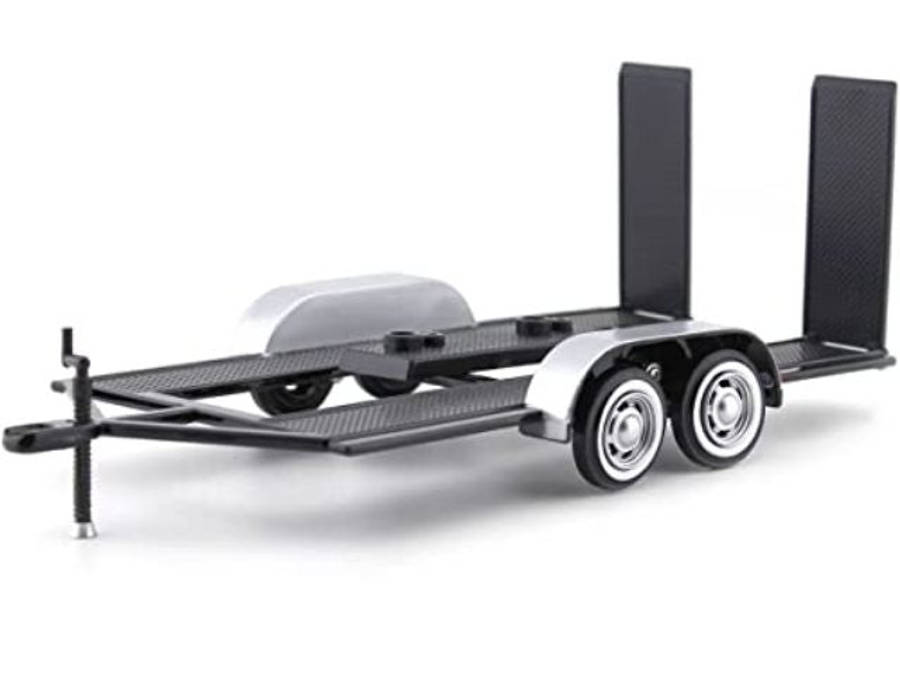 TRAILER METAL BLACK 1/24, DIECAST CAR, COLLECTABLE CAR.