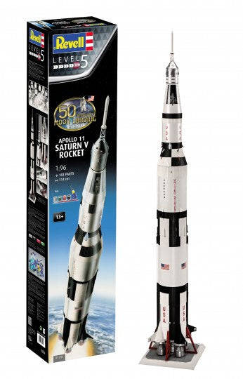 APOLLO 11 SAT V RCKT (50 YEARS MOON LANDING) 1/96, PLASTIC SCALE MODEL KIT