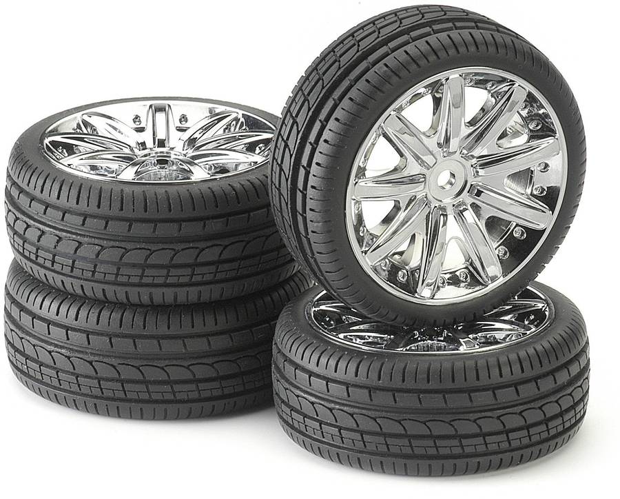 Tire & Rim Set - For 1/10 RC Car 12mm hex