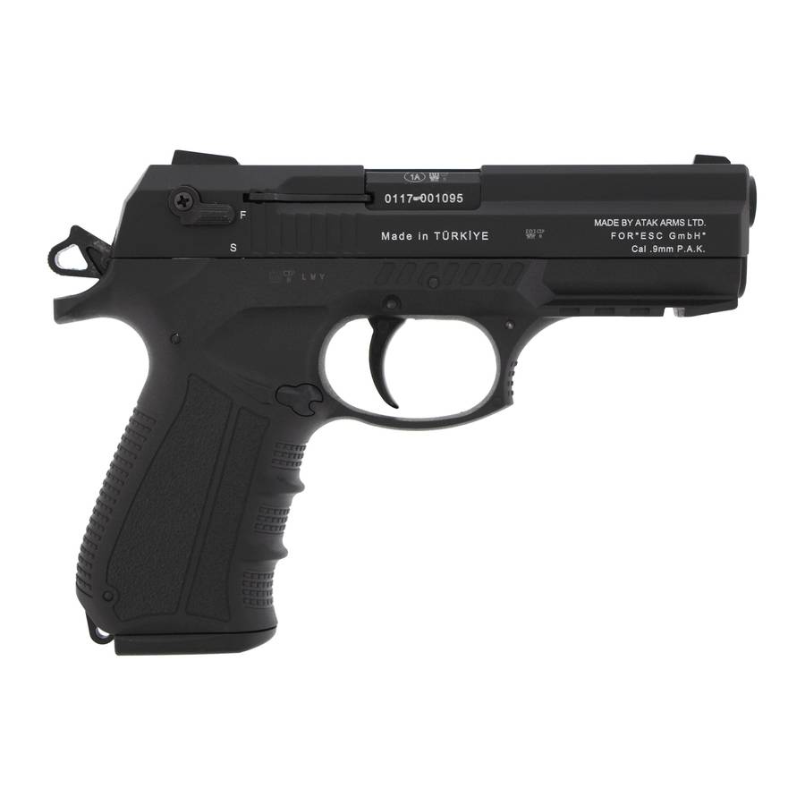 Zoraki 2918 - 9mm pepper/teargas/blanks pistol, black