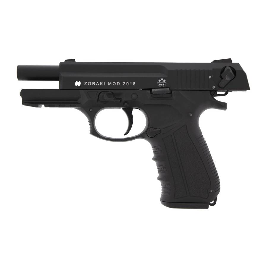 Zoraki 2918 - 9mm pepper/teargas/blanks pistol, black