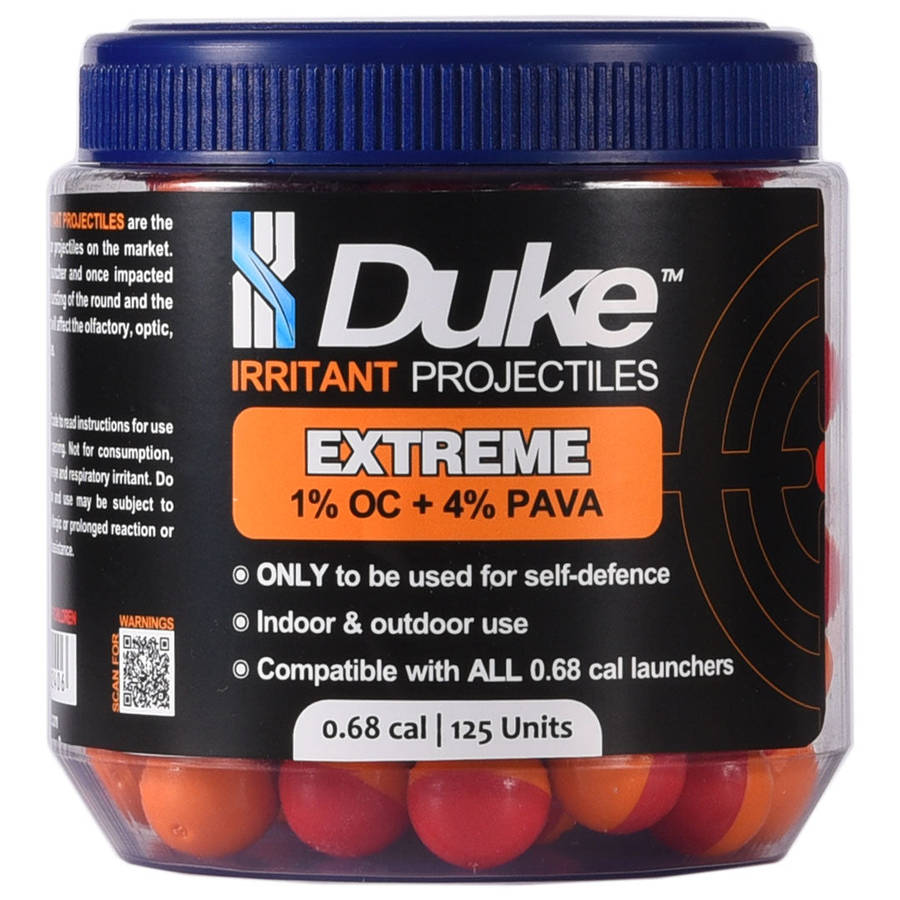 Duke Extreme Irritant Projectiles 0.68 Caliber Self Defence Ammo (Choose Pack Size)