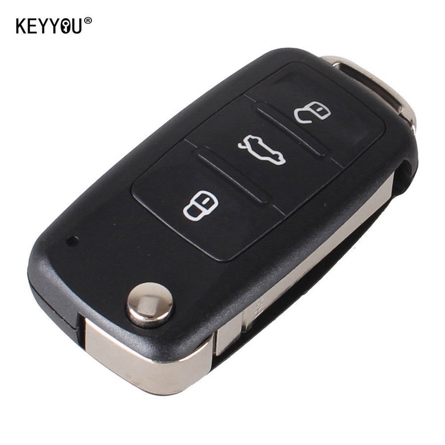 3 Button Flip Fob Remote Key Shell for VW VOLKSWAGEN Tiguan Golf Polo