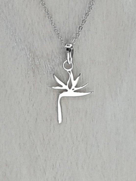 Sterling Silver Strelitzia necklace