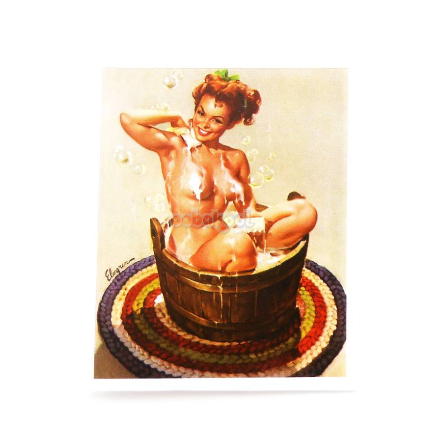 Bubbling Over by Gil Elvgren, 1951 / Decorative Sticker / Ideal for Skateboards & Phones