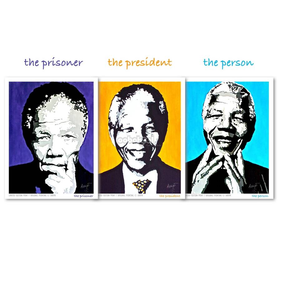 Nelson Mandela / Limited Edition Madiba Printed Postcards / Set of 3 Commemorative Prints