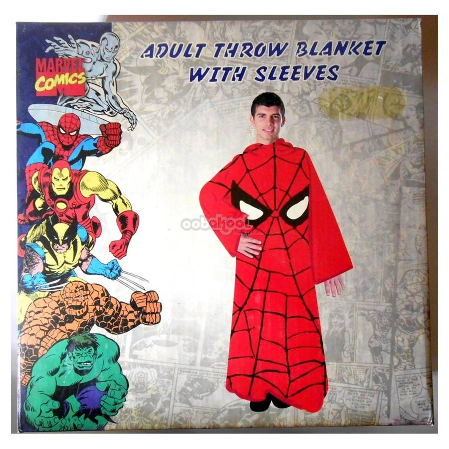 Spider-Man / Throw Blanket with Sleeves / 2010 Marvel Release / NIB