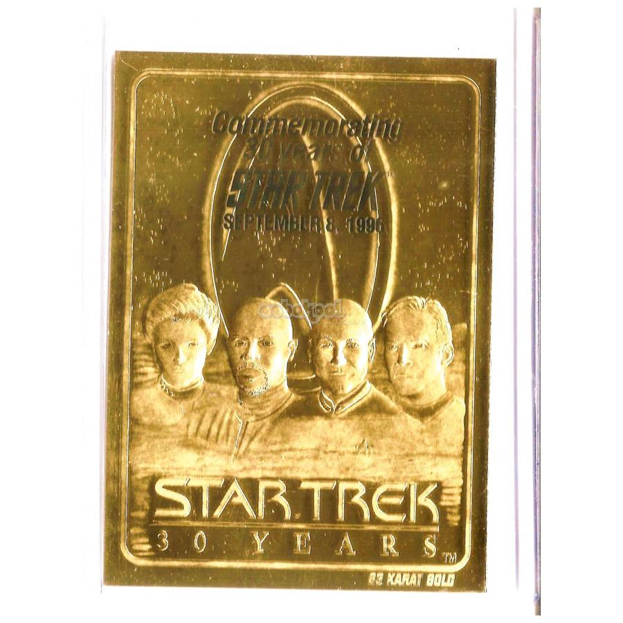 Star Trek / Portrait: Four Captains / 1996 23kt Gold Card #4349 / Mint