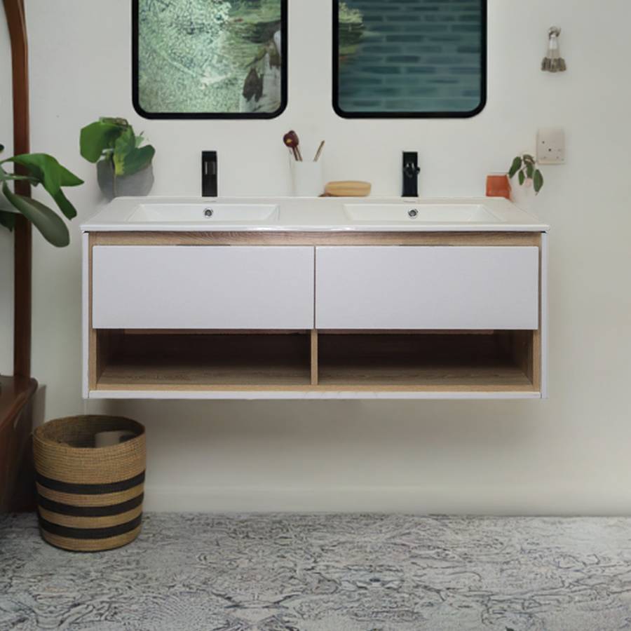 Celeste Double Basin Floating Bathroom Vanity | Denver Bathroom Furniture
