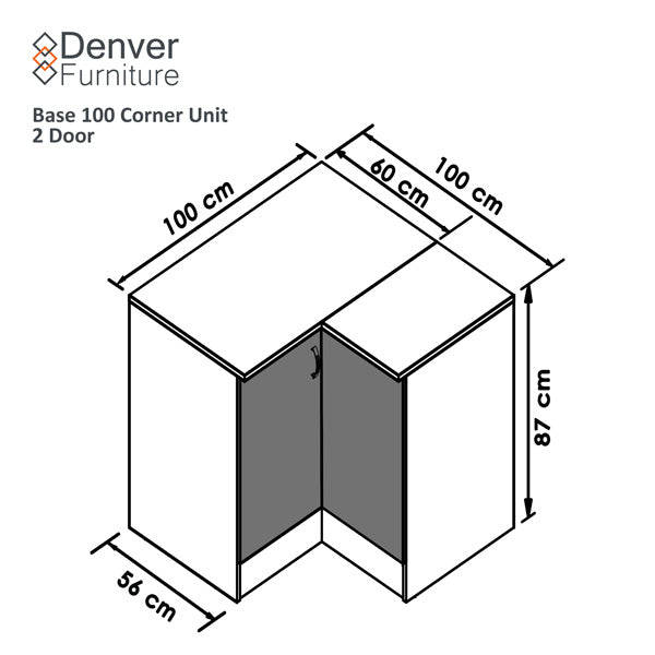 Denver Modul Corner Floor Unit 1000 Vermont Slate