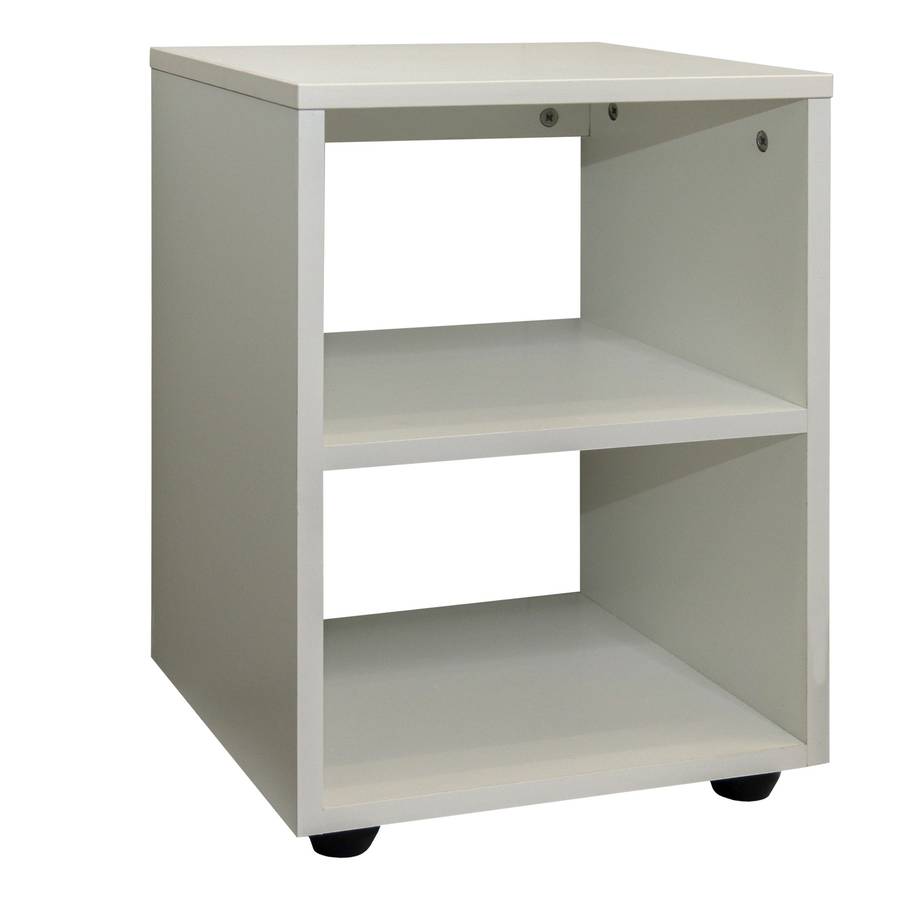 Denver Home | Bed Side Pedestal with Shelf | White