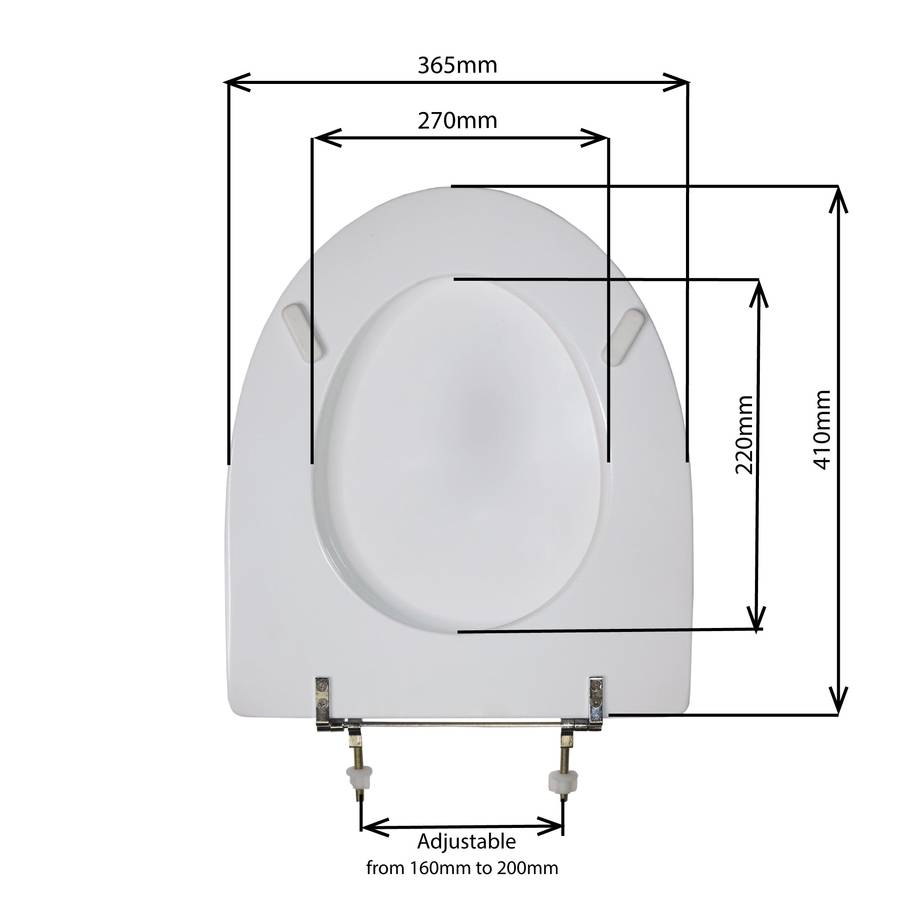 Denver Hygenix Wooden Toilet Seat | White