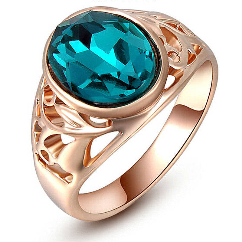 Crystal Ring For Women - 6 / Gold-color