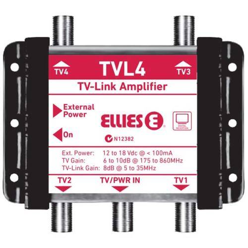 4 Way Indoor TV -Link Distribution Amplifier