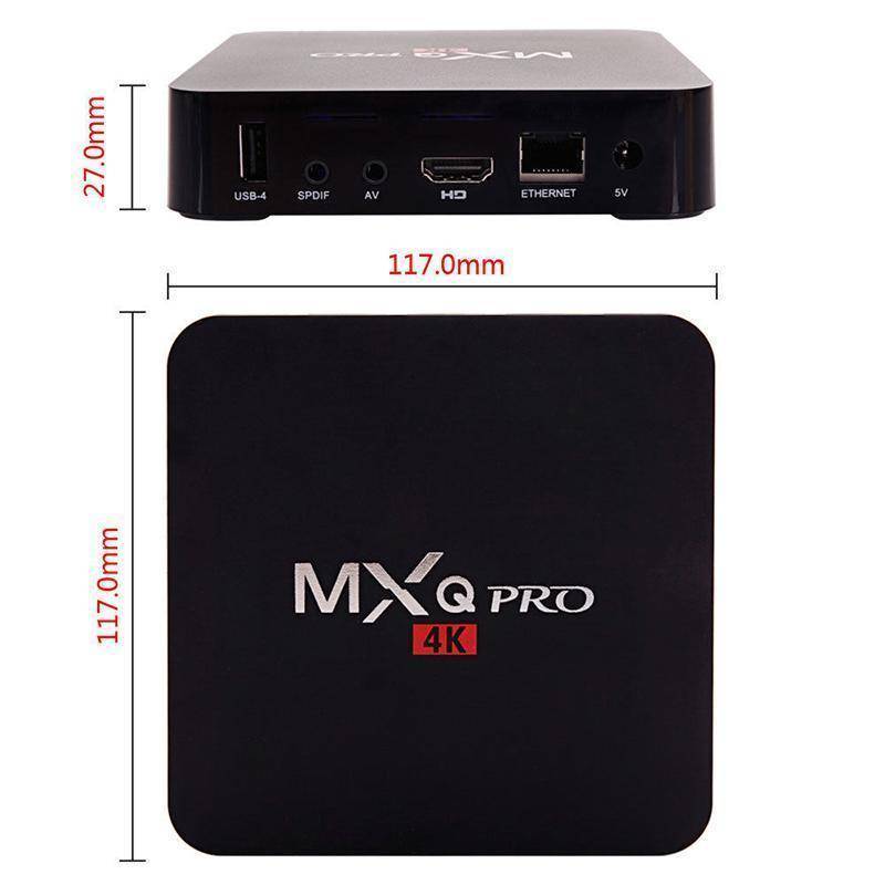 MXQ Pro High-Quality Smart TV, Quad-Core Set-Top Box Android 1GB- 8GB HD 4k