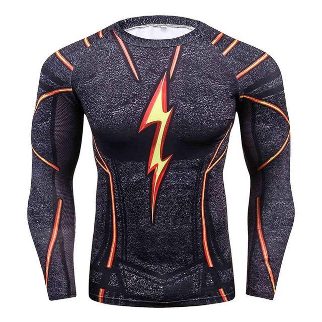 S-3XL 3D Winter Soldier Avengers 3 Compression Shirt Men Summer Long Fitness C... - 5 / Asian size L