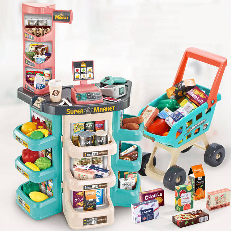 Home Supermarket Play Set with Trolley | Green