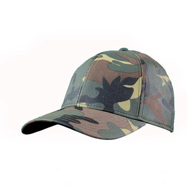 Camo Fitted 6 Panel Cap