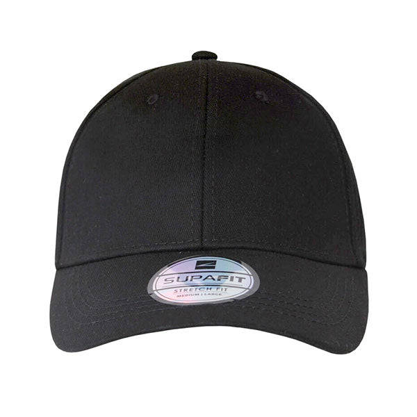 Supa Fit Fitted Cap - Black / M | L